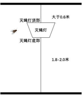 粘捕式滅蠅燈安裝高度